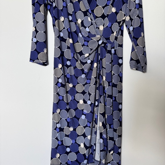 Anne Klein Dress Size L (12/14) Classic V-Neck Faux Wrap Work or Cocktail Party - Picture 3 of 16